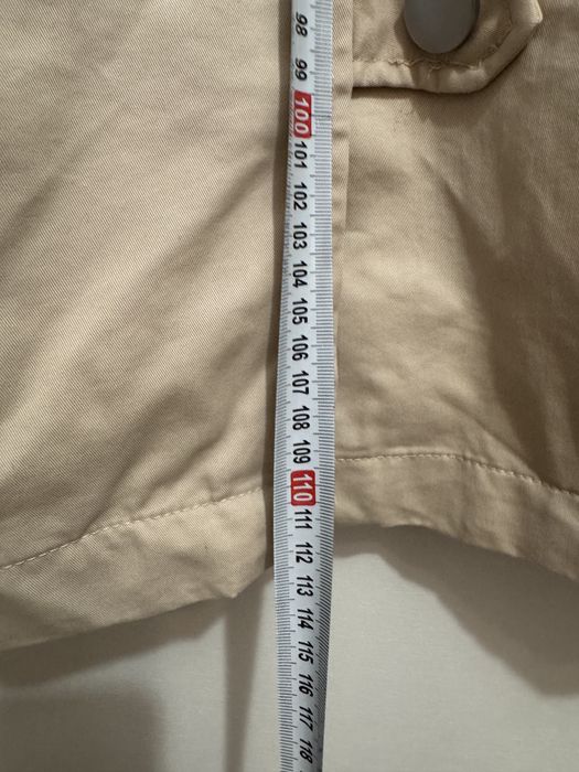 Trench de primavara bej camel cu maneci bufante midi Zara marimea S