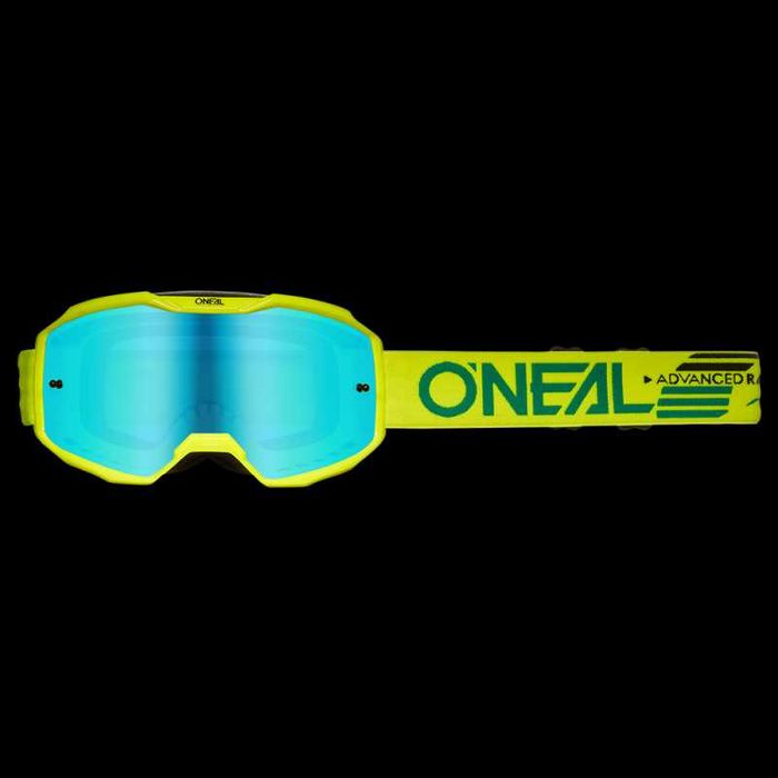 Мотокрос очила O'NEAL B-10 Solid Neon Yellow - RADIUM BLUE V.24