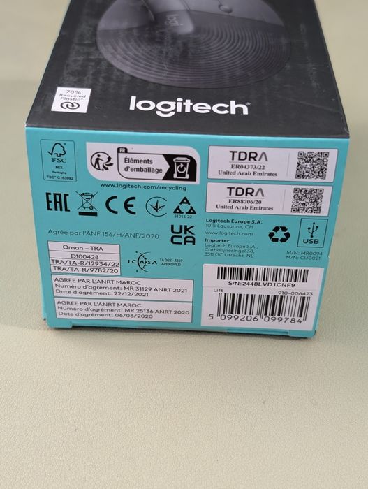 Mouse Logitech Lift Vertical Ergonomic, negru