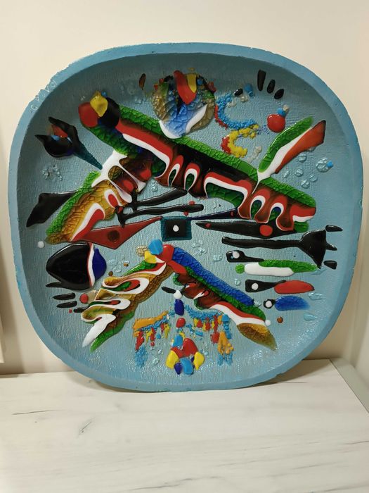 Блюдо фьюзинг. Автор G.Kovgi. Размер: 56х56х6см.