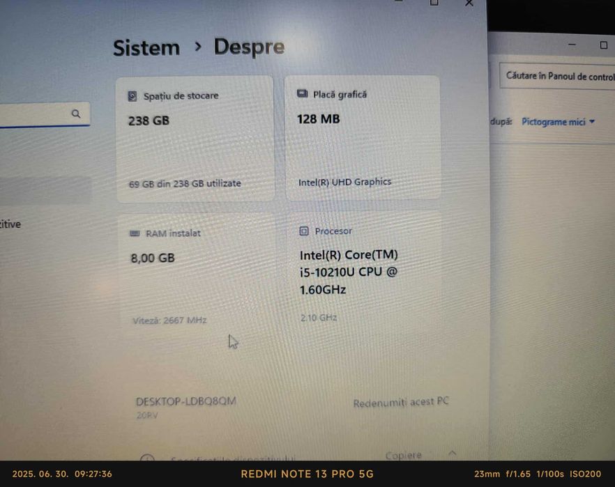 Laptop Lenovo Thinkbook 14-IML, I5 gen10, 8Gb Ram, ssd 256!Ușor,superb