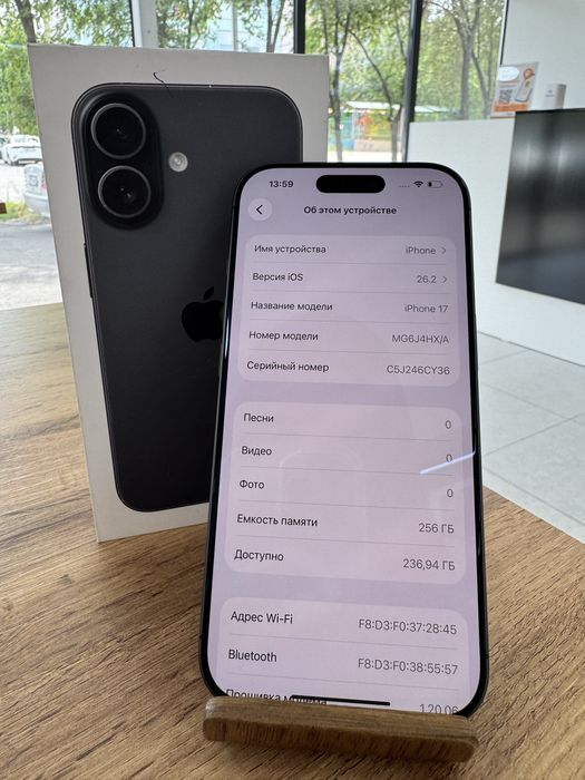 iPhone 17•256GB/100%Black Айфон 17•256Гб/100%Қара