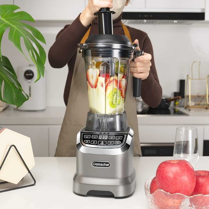 AMZCHEF 2 în 1 – Blender profesional de mare putere 1800W 2 recipiente