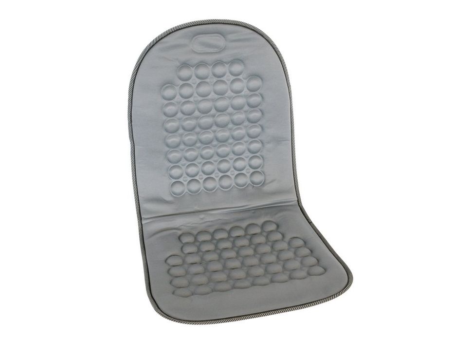 Husa scaun auto Carpoint cu masaj magnetic, gri, pentru scaunele din fata, efect de ventilare si suport pentru spate, 1 buc