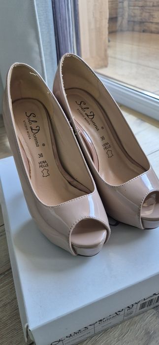 Pamtofi piele solo dona nude nr 36