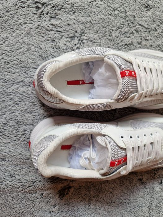 Prada cups albi noi marime 43