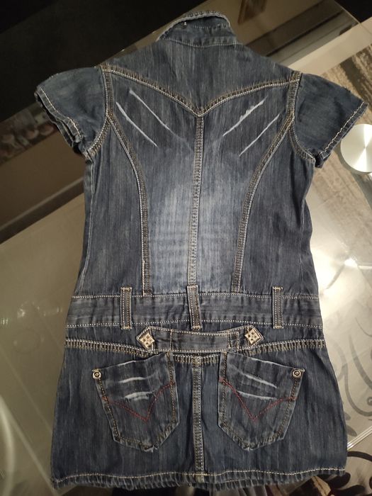 Дънкова пола Tommy Hilfiger, 14г, дънкови облекла 152см. ЯКЕ дънково,