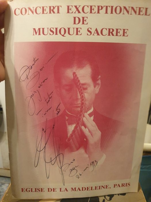 Gheorghe Zamfir - semnat! - Paris 1988