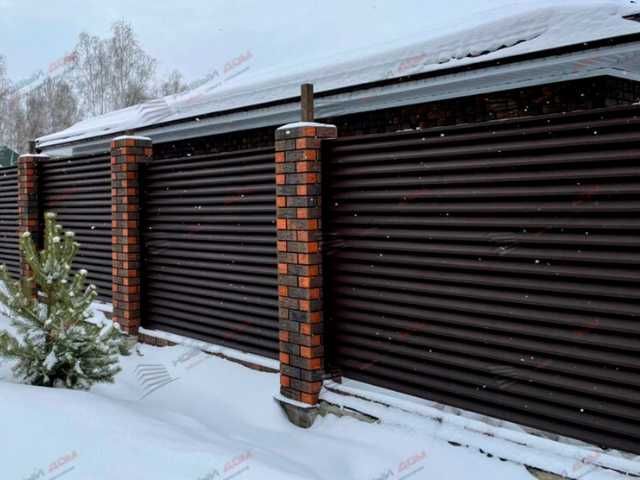 Забор жалюзи горизонтальный