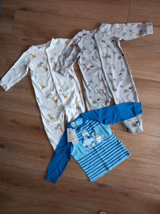 Lot 2 salopete băiat H&M 80  + o bluzita nouă