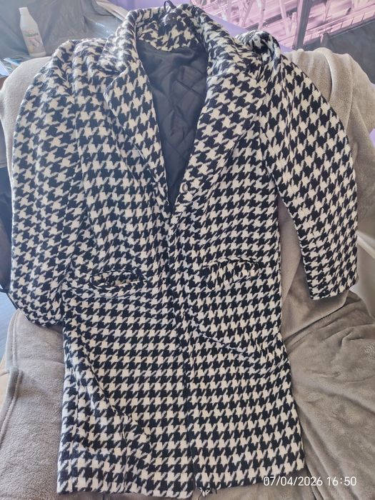 Палто Черно бяло