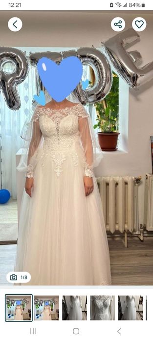 Vând rochie de mireasa plus voal