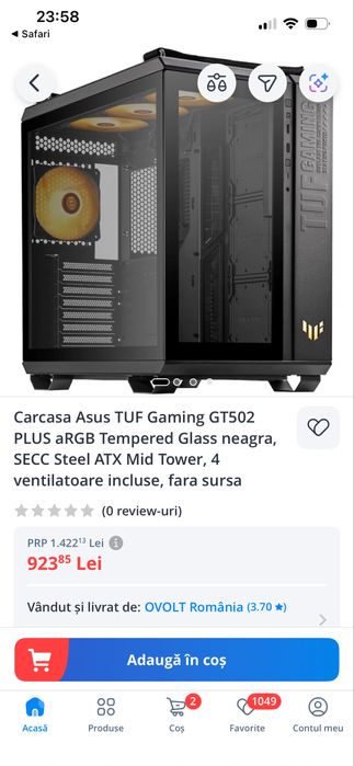 Carcasa Asus TUF Gaming GT502 PLUS
