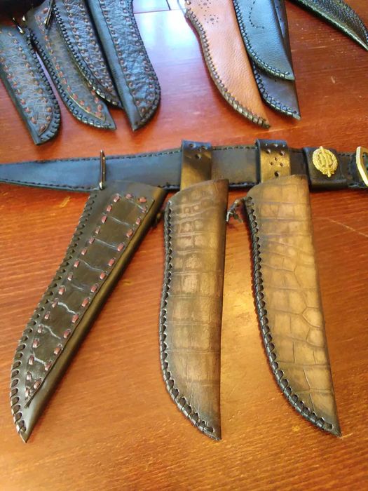 Кания за нож от естествена кожа