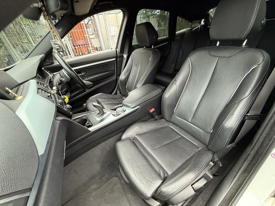 Interior piele neagra bmw f34 f36 sport scaune recaro crem f30