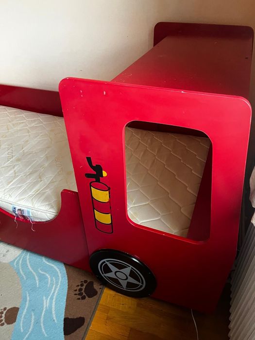 Pat tip mașina pompieri pentru copii