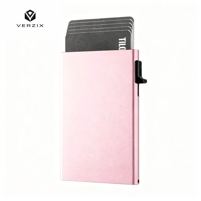 Sleek Aluminum Pop-Up Card Holder