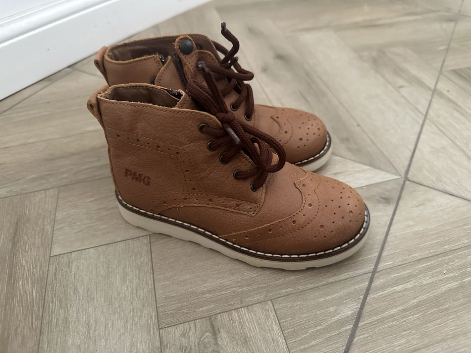 Ghete Primigi baieti, maro, piele, noi, nepurtati, 30