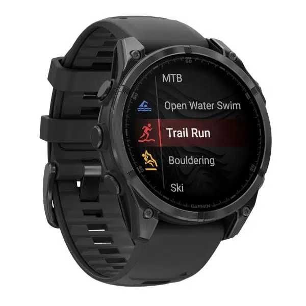Garmin Fenix 8 GPS 47mm Silicon Black Band – Black