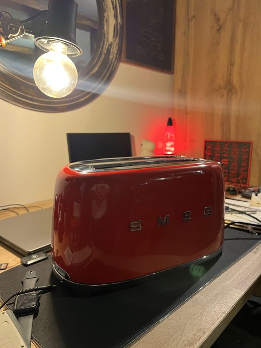 Prajitor paine smeg 4x rosu