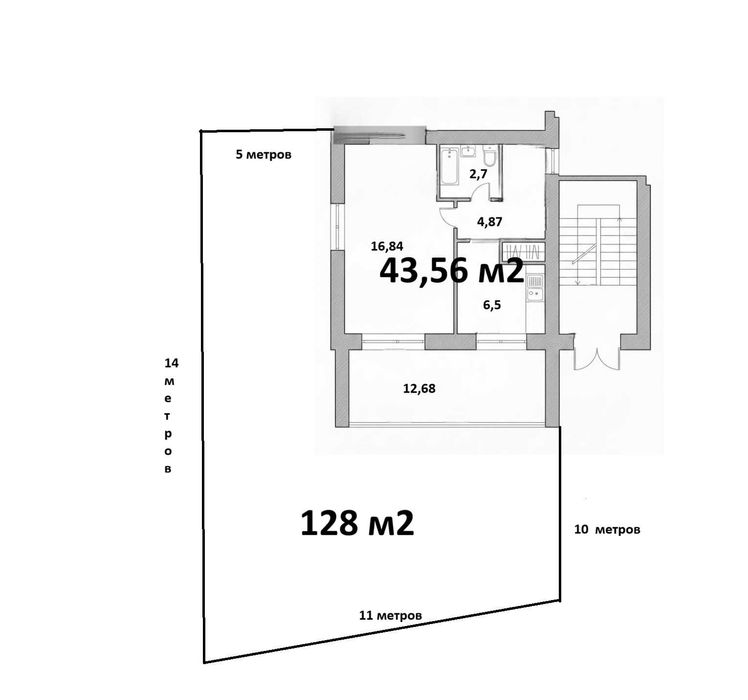 Продается квартира 1/1/4 на Ц-1
