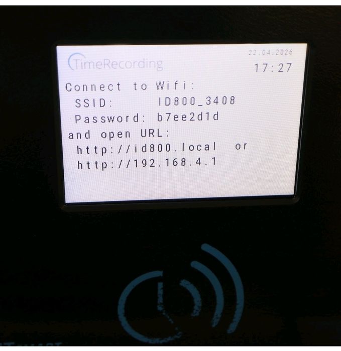 IDENTsmart ID800 dispozitiv electronic de pontaj cu brelocuri RFID contactless monitorizare acces personal