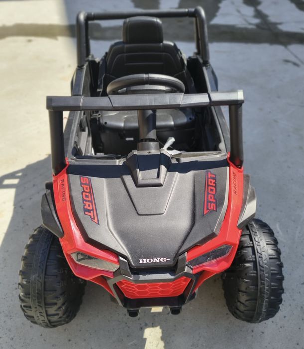 Masinuta electrica de teren pentru copii Nichiduta Off Road UTV Talon i-4WD Red cu telecomanda,acumulator 12V,scaun din piele,slow start,suspensii