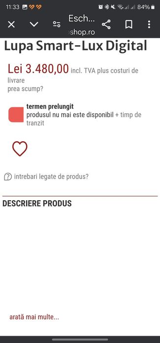 Lupă smart lux, folositoare la citit, ceasornicarie, bijuterii etc