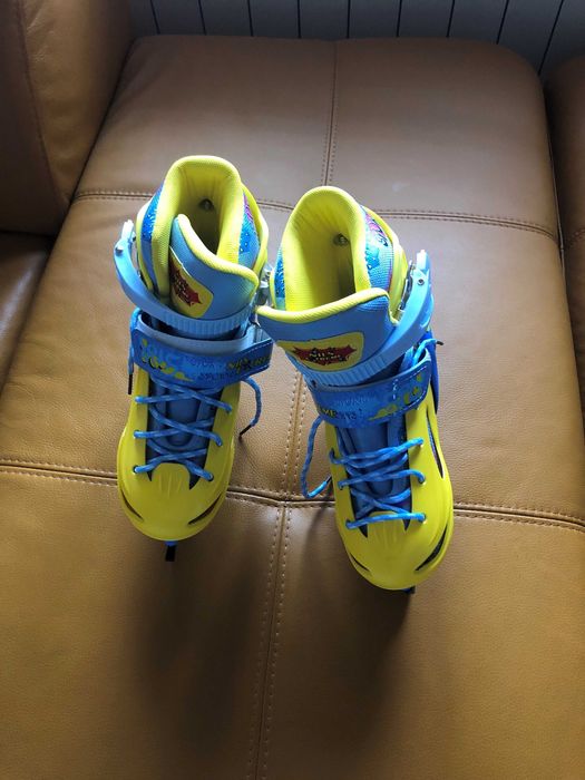 Продавам детски кънки за лед Nils Extreme, Сини/Жълти, S (31-34)
