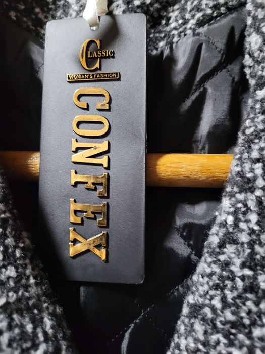 Palton stofă cu glugă