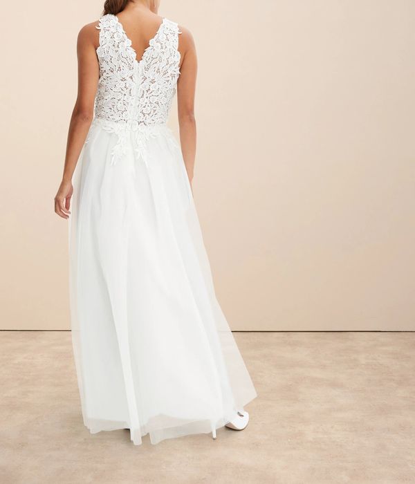 Rochie de mireasa tull si dantela masura 44