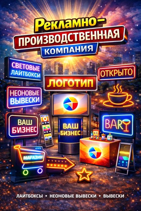 Лайтбоксы, вывески , реклама под ключ