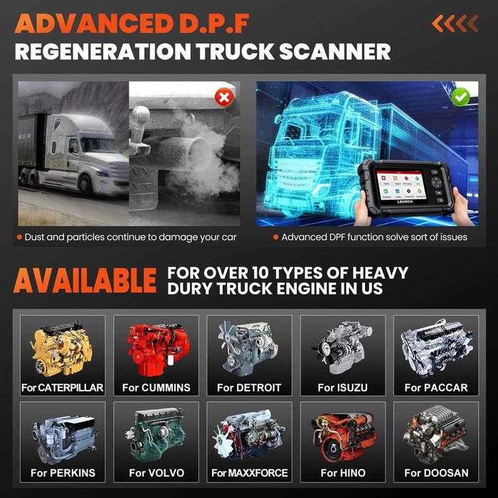 Scaner diagnoza camioane LAUNCH CRP129 HD 24V