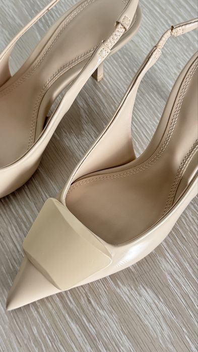 Мюли Zara бежевые