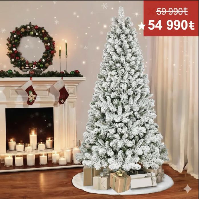 Новогодняя заснеженная елка