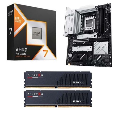 AMD Ryzen 7 9850X3D BOX ASUS X870-P Prime WiFi AM5, G.Skill Fla