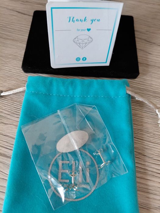 Сребърни обеци Elli буквата М