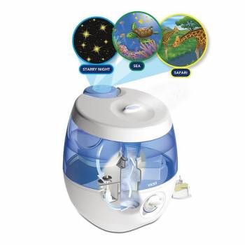 VICKS VUL575 Ултразвуков овлажнител със студена пара , 24Ч, светлинно