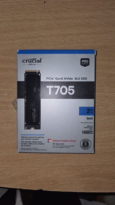 SSD Crucial T705 2TB PCI Express 5.0 x4 M.2 2280