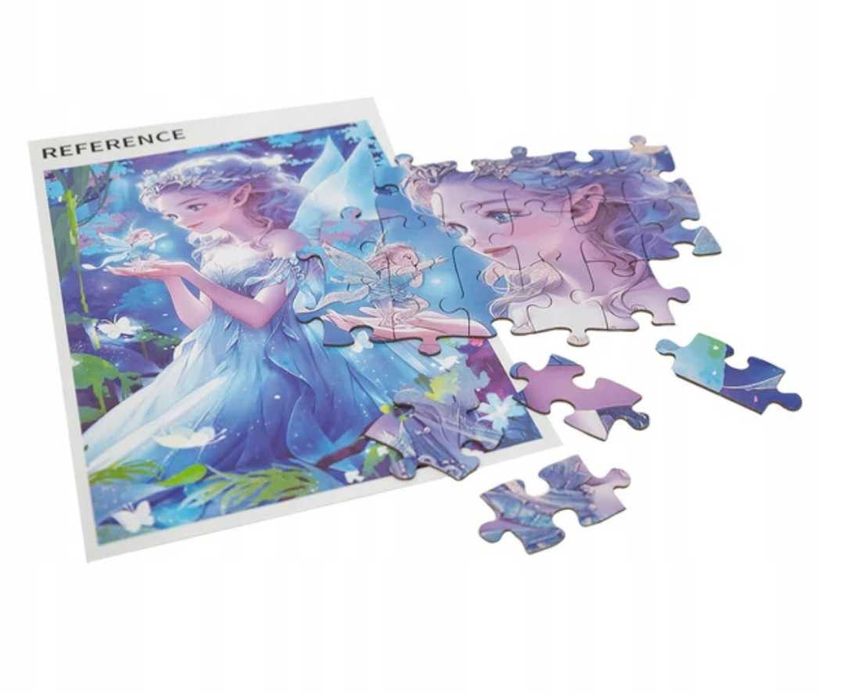 НОВО! Луксозни блестящи пъзели с брокат за момичета с Феи и принцеси