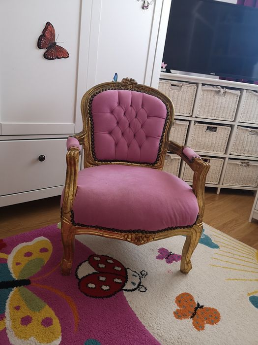 Scaun de printesa, roz, pentru fetite