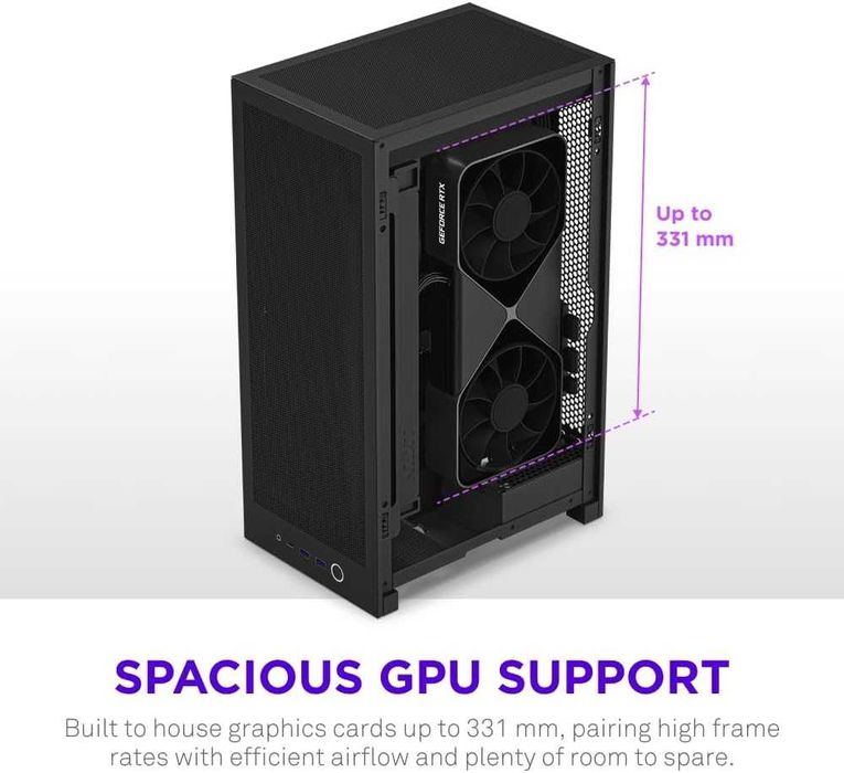 Компютърна кутия NZXT H2 Flow – Mini-ITX 20.7L High Airflow PC Case