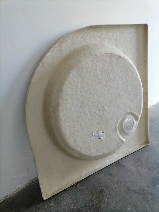 Cadita de dus semirotunda 90x90cm