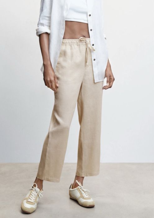 MANGO дамски ленен панталон