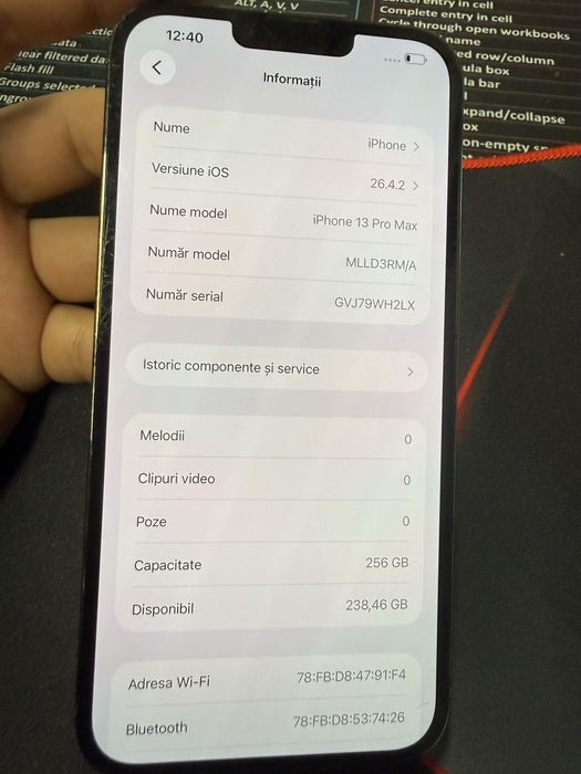 iPhone 13 Pro Max 256GB baterie 77% ecran zgariat