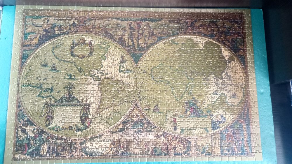 Пъзел Равенсбургер немски Металик Стара карта на света