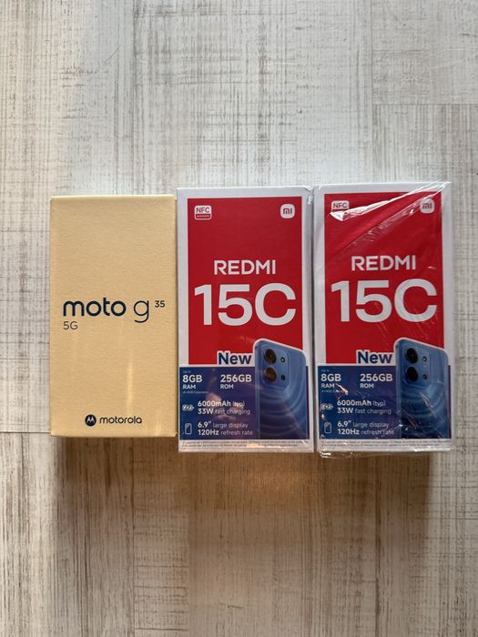Телефони Xiomi Redmi 15C и Motorola g35