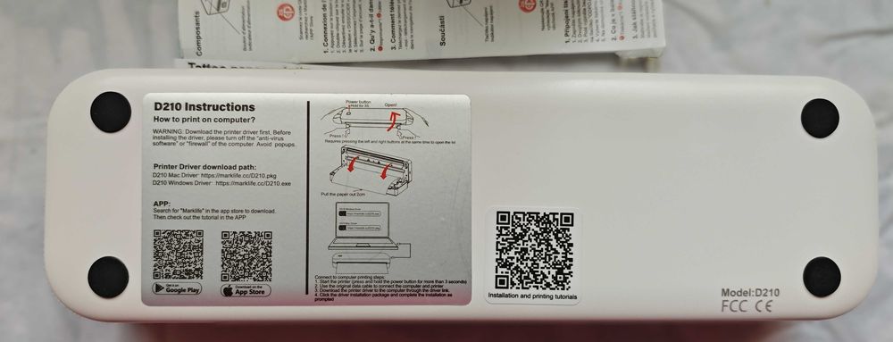 Портативен А4 Термален Принтер Bluetooth Съвместим с iOS/Android/Татус