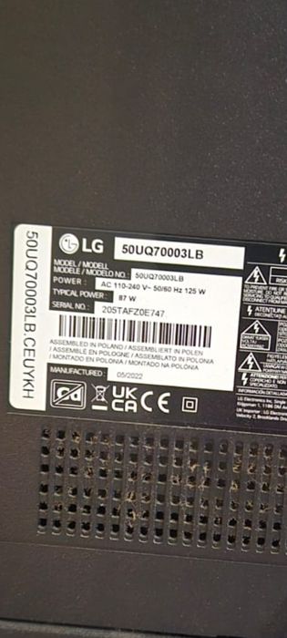 Lg SMART 4K. Ecran Spart PIESE
