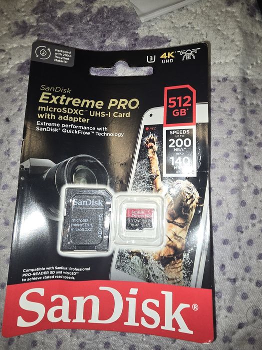 Екшън  камера Go Pro + карта за памет Micro sd extreme 512gb